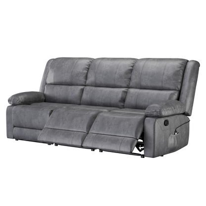 YODOLLA Reclining Sofa 3-Seater Couch, Gray