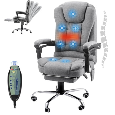 YODOLLA Ergonomic Office Chair with Heat&Massage, Fabric Gray