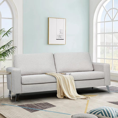YODOLLA 79 Inch Sofa Couch for Living Room, Cream White