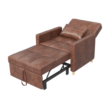 YODOLLA 3 in 1 Chair Bed Sleeper for Adults, Brown