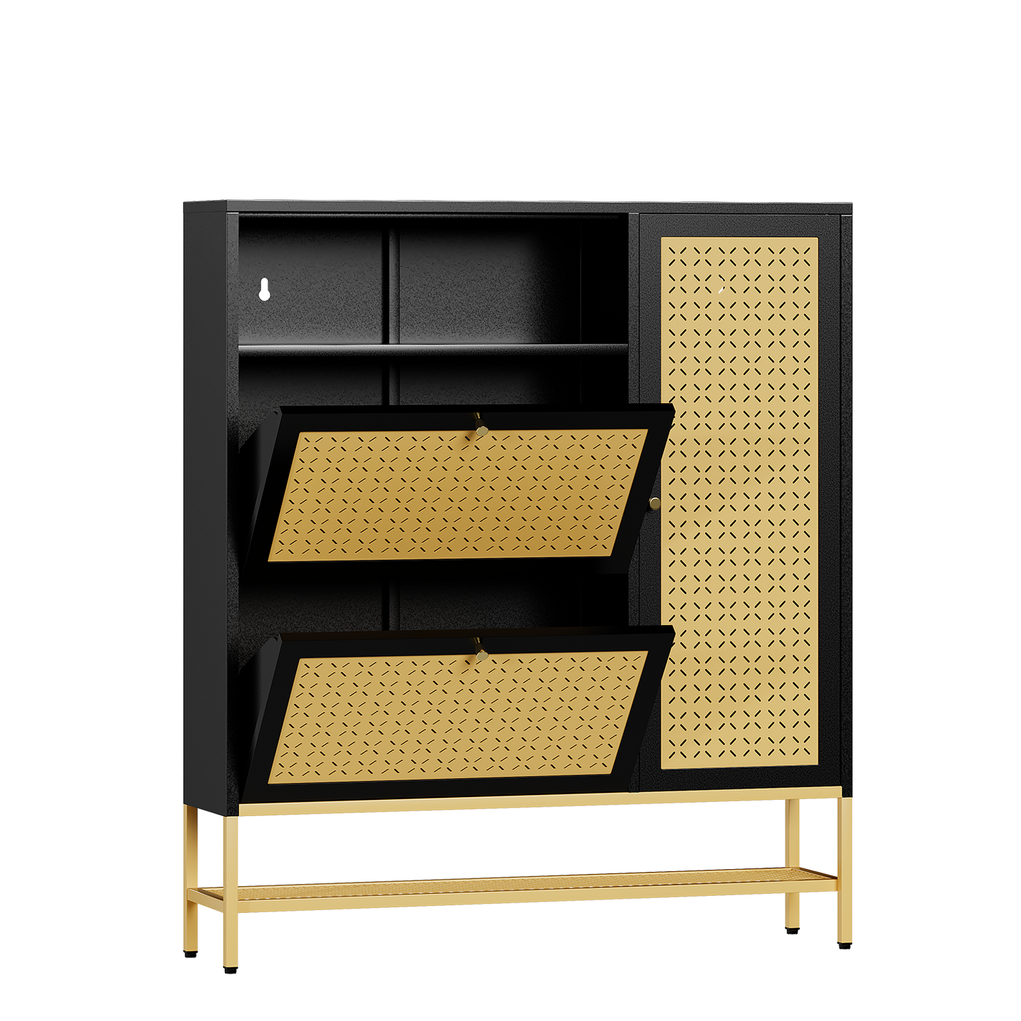 YODOLLA Shoe Storage Cabinet with 2 Flip Drawers Hidden Shoe Organizer