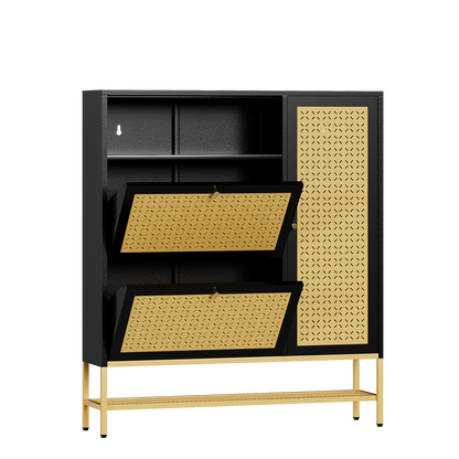 YODOLLA Shoe Storage Cabinet with 2 Flip Drawers Hidden Shoe Organizer