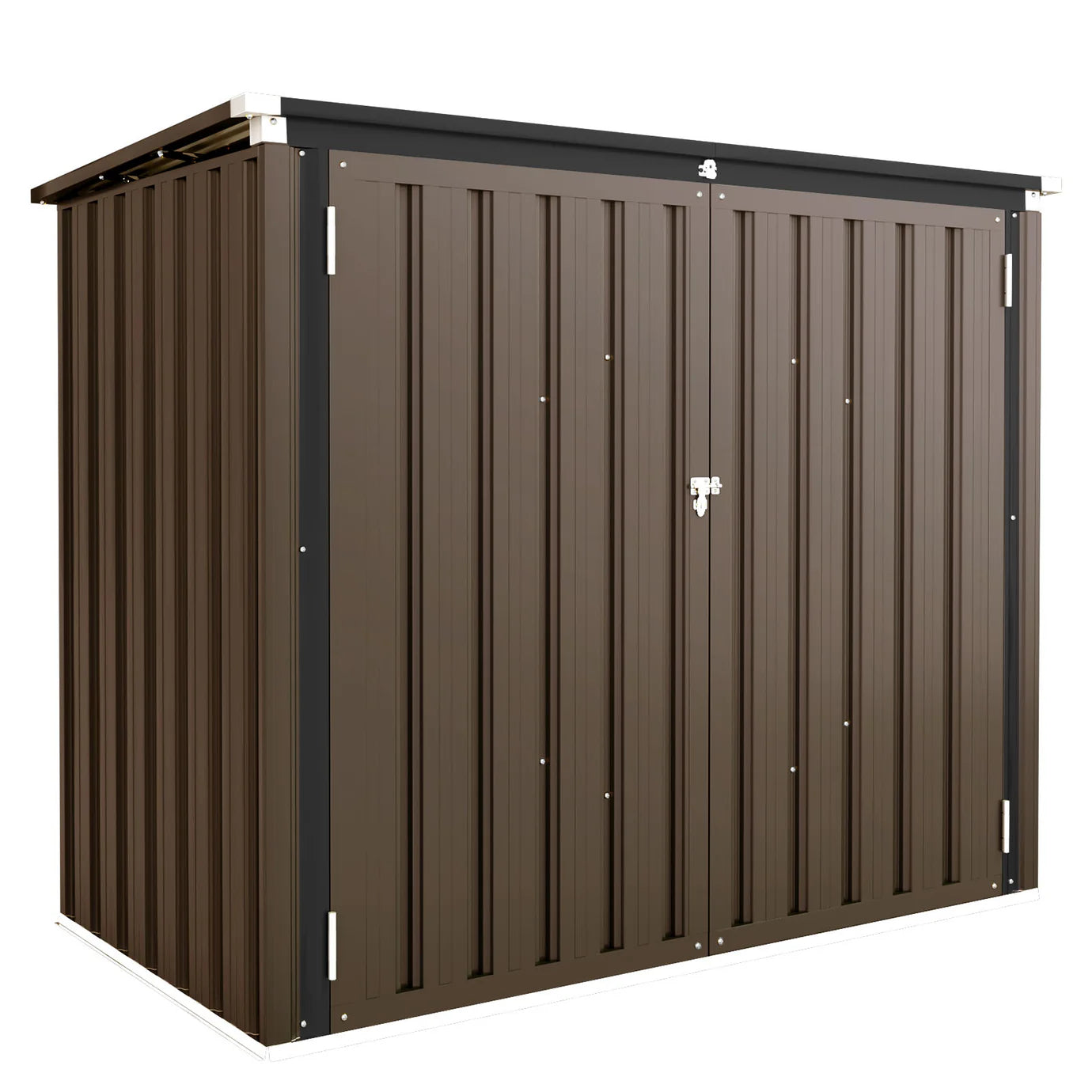YODOLLA 46 Cu.Ft Outdoor Horizontal Storage Shed, Brown