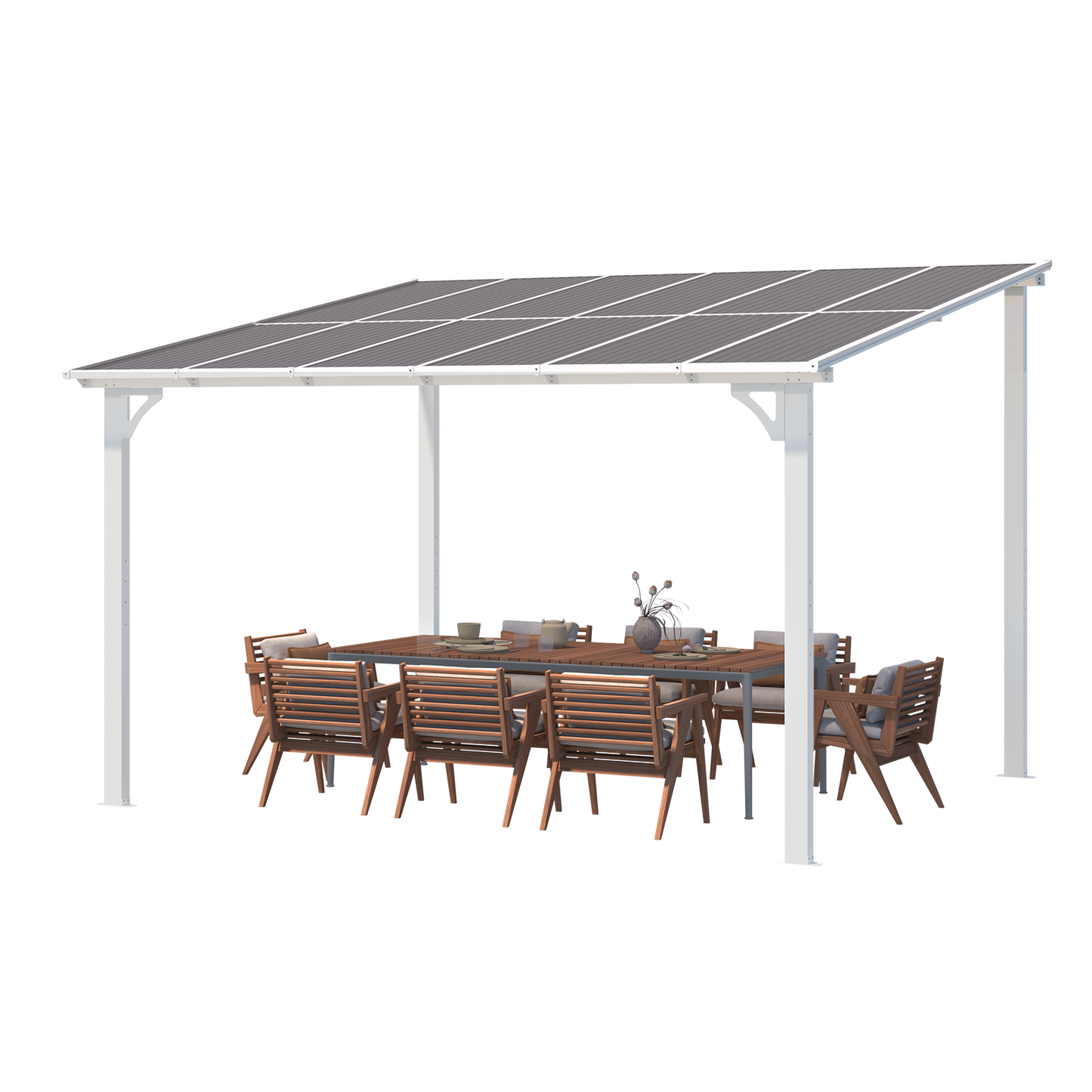 YODOLLA White Lean To Gazebo