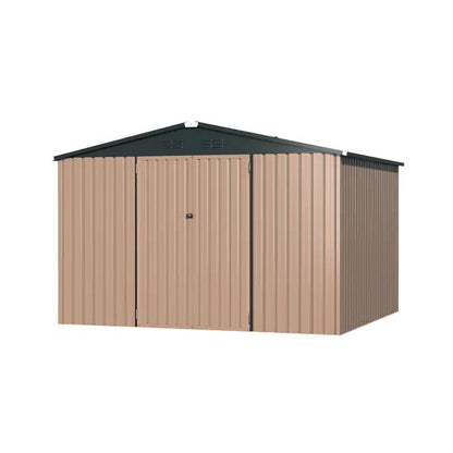 YODOLLA Shed 8' x 10' Outdoor Storage Metal Shed, Black