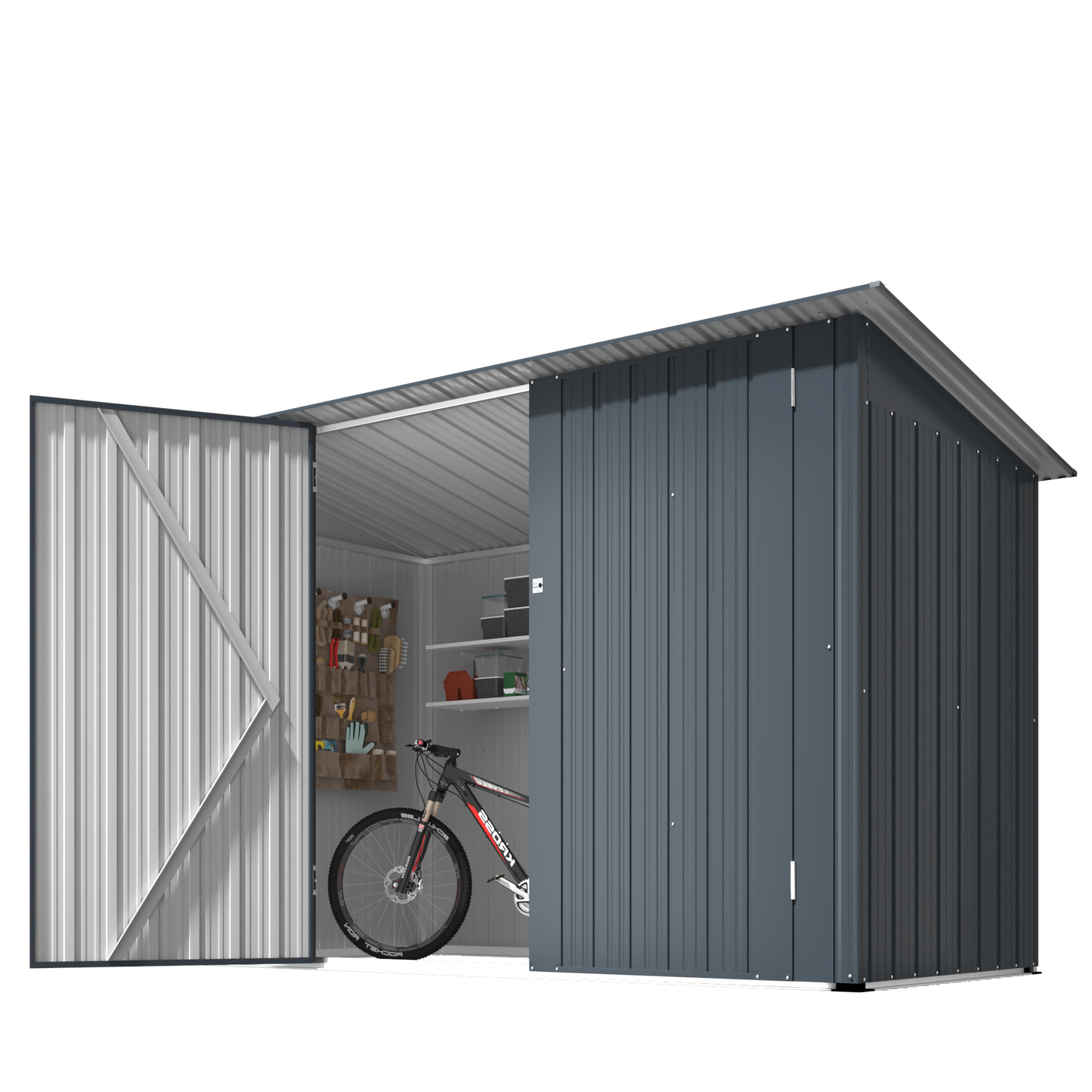 YODOLLA 7x3 Small Metal Shed for Garden & Yard