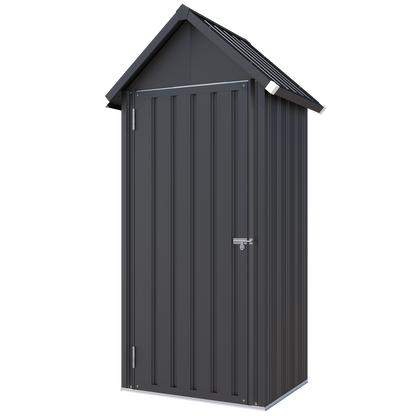 YODOLLA Vertical Outdoor Storage Cabinet with 2 Removeable Shelves