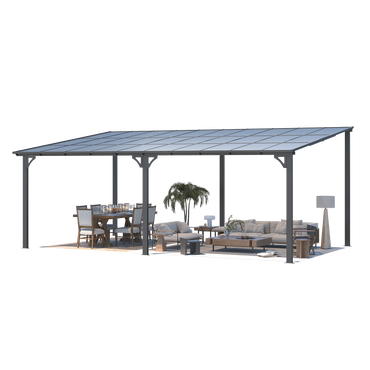 YODOLLA Large Wall-Mounted 20x12 Hardtop Gazebo