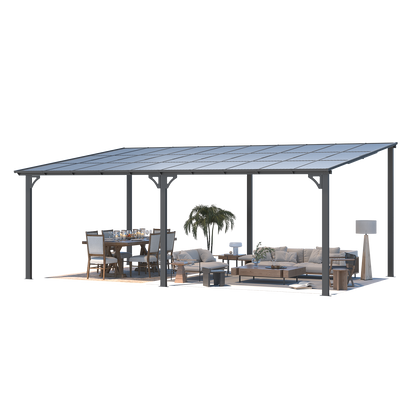 YODOLLA Large Wall-Mounted 20x12 Hardtop Gazebo