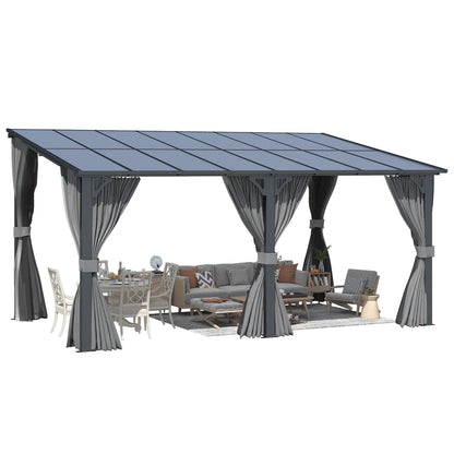YODOLLA 16' x 10' Gazebo Outdoor Pergola for Patio with Curtains and Netting