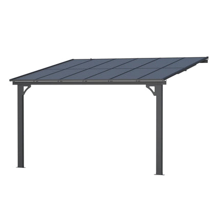 YODOLLA Adjustable Height Outdoor Gazebo Pergola for Patio, Dark Gray