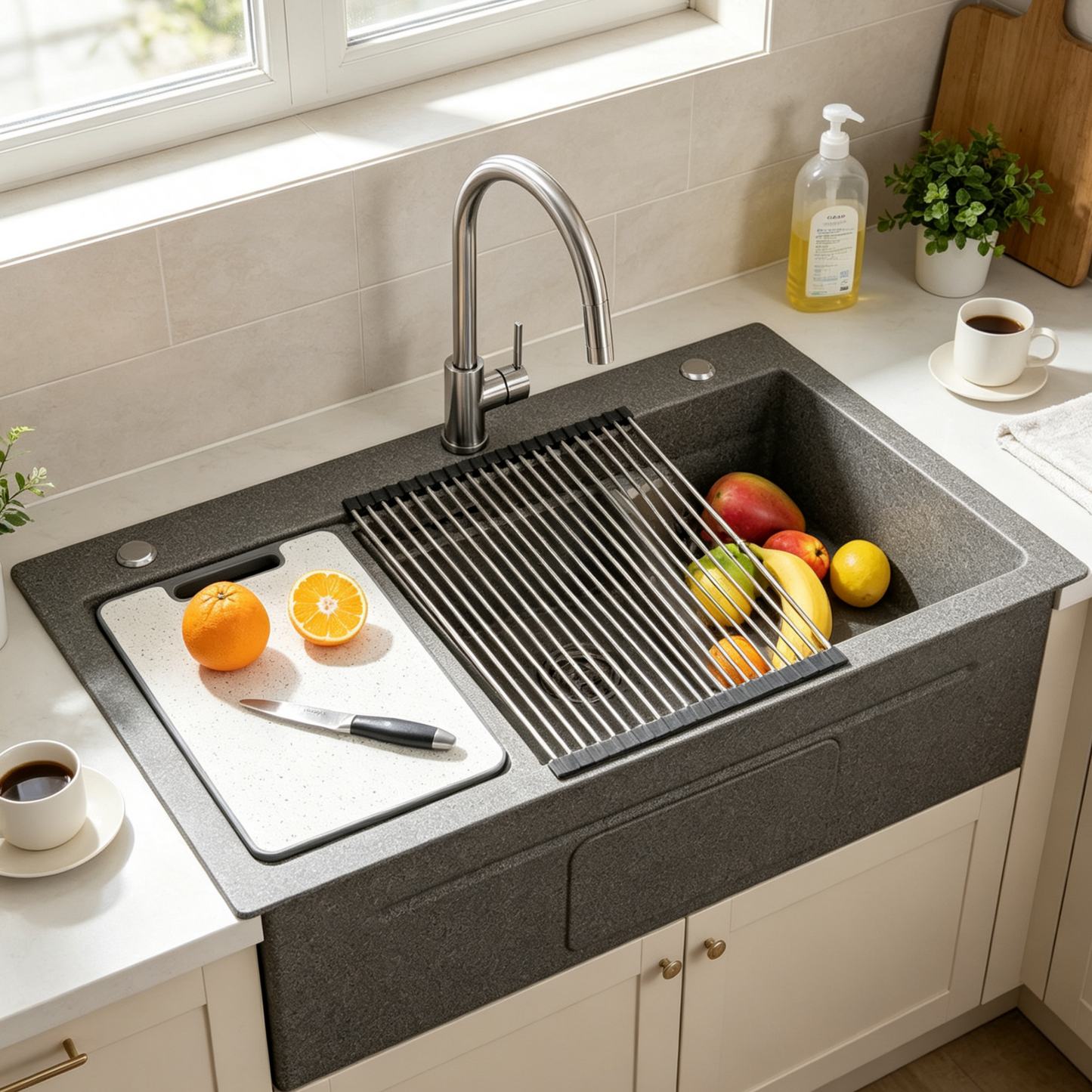 YODOLLA 33x19 Inch Drop-in/Topmount Kitchen Sink