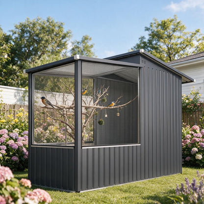 YODOLLA 3x8 Ft Large Bird Cage, Outdoor Aviary