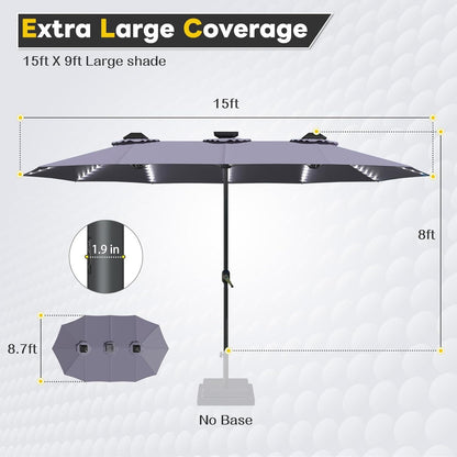 YODOLLA solar powered patio umbrella efficient