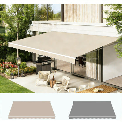 YODOLLA 8.2x6.5FT Retractable Awning Replacement Sunshade Canopy