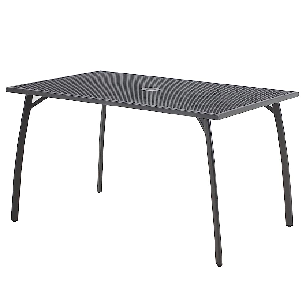 YODOLLA 51”x31” Rectangular Steel Patio Dining Table