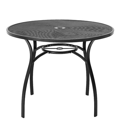 YODOLLA Metal Patio Table with Umbrella Hole