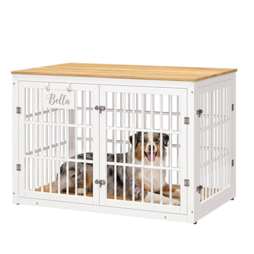 YODOLLA 42'' Dog Crate Furniture for X-Large Breed, White