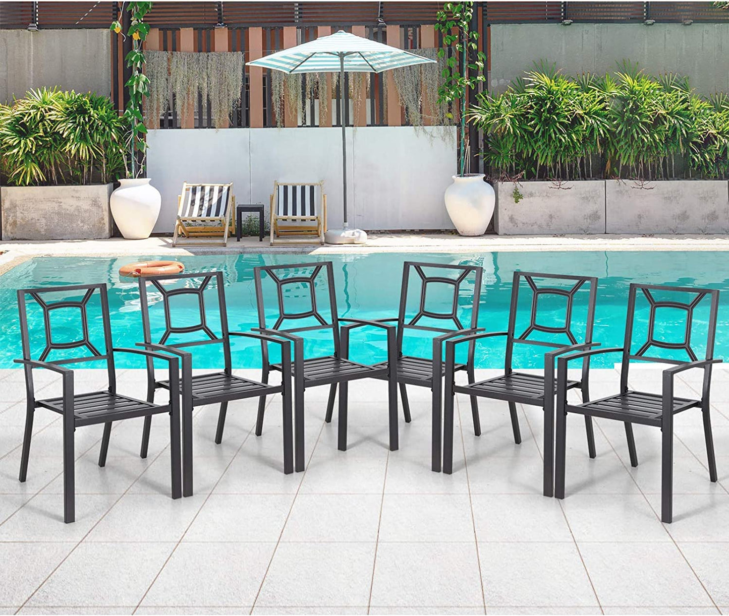 YODOLLA 6 Pieces Outdoor Dining Chairs