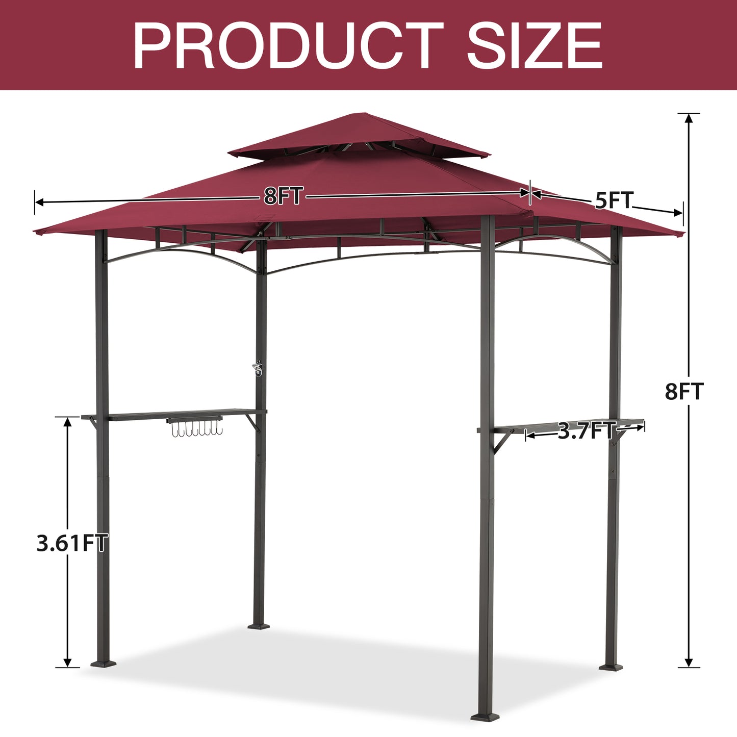 YODOLLA 8 x 5 grill gazebo.