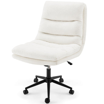 YODOLLA Office Chairs Swivel Desk Chair, Teddy White