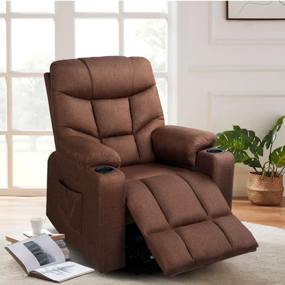 YODOLLA Massage Power Lift Recliner for Elderly, Electric Lift Chair, Brown