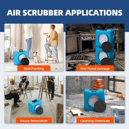 YODOLLA 550 CFM Air Scrubber with 3-Stage Filtration