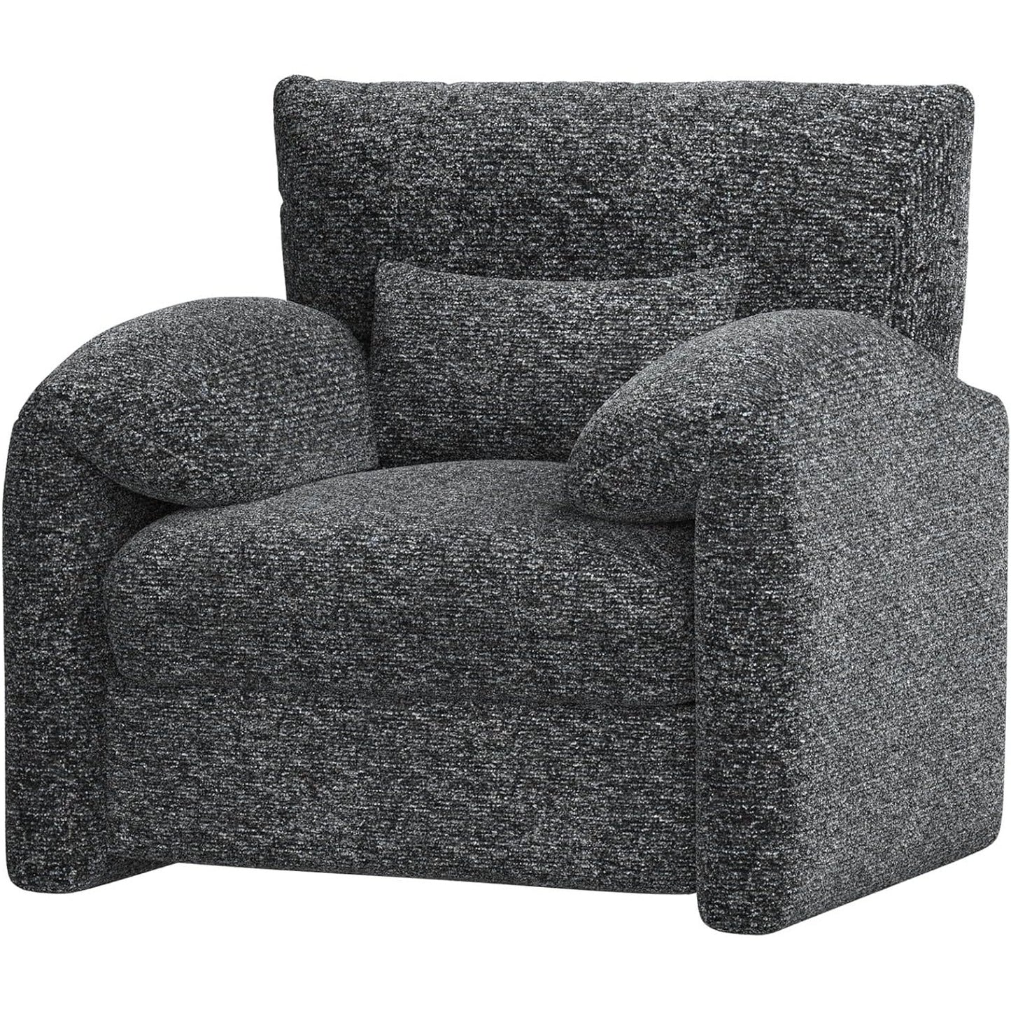 YODOLLA Oversized Armchair, Chenille Mid Century Accent Chair, Comfy Upholstered Single Sofa, Extra Wide Reading Chairs