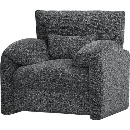 YODOLLA Oversized Armchair, Chenille Mid Century Accent Chair, Comfy Upholstered Single Sofa, Extra Wide Reading Chairs
