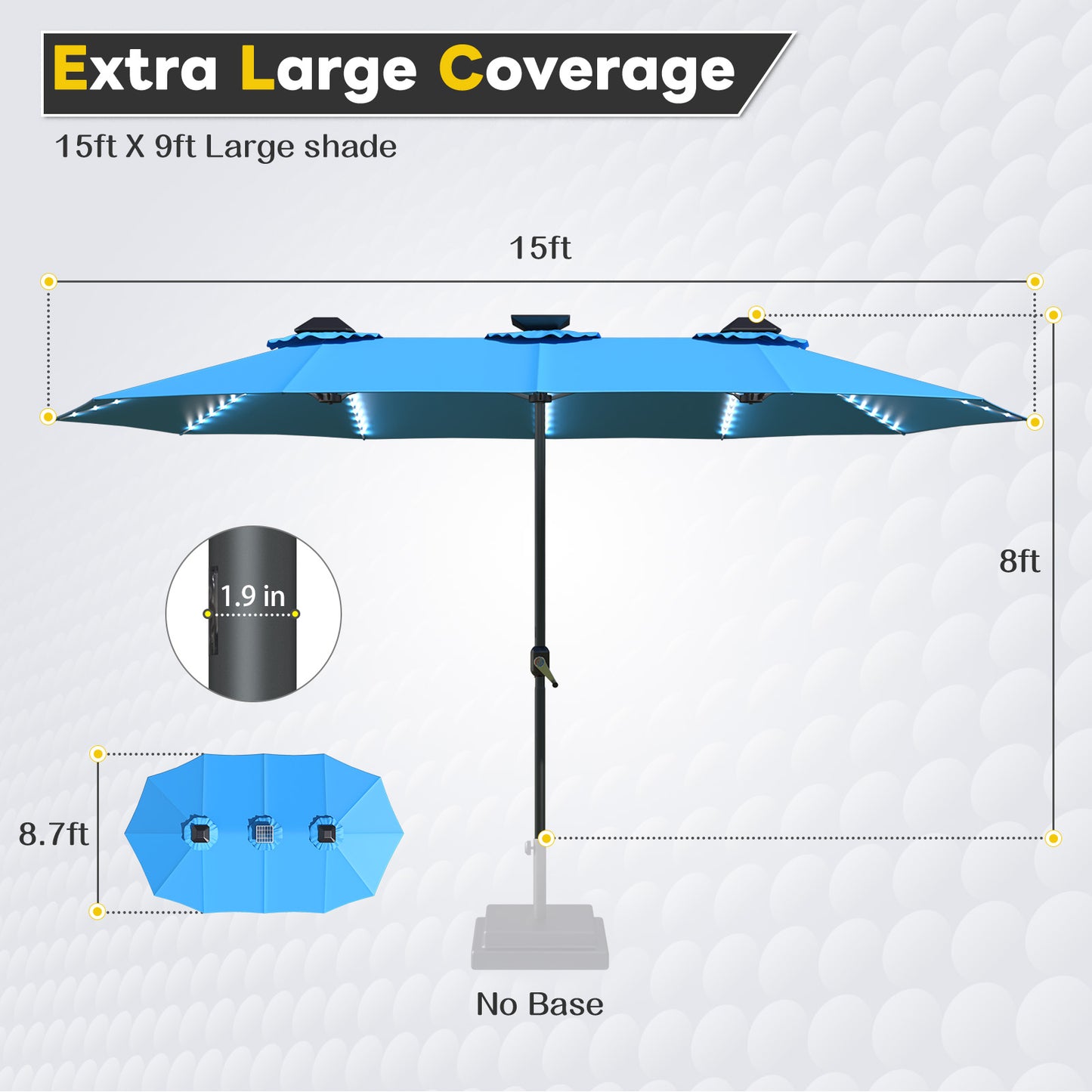 YODOLLA patio umbrella with lights stylish