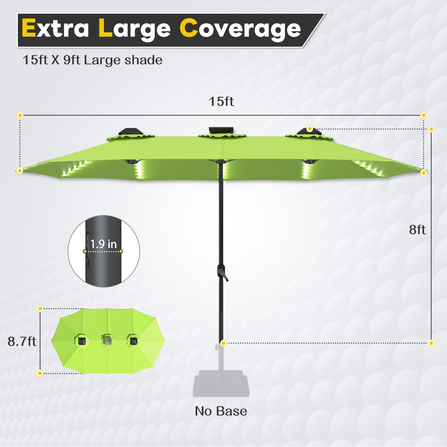 YODOLLA large umbrella for patio durable design