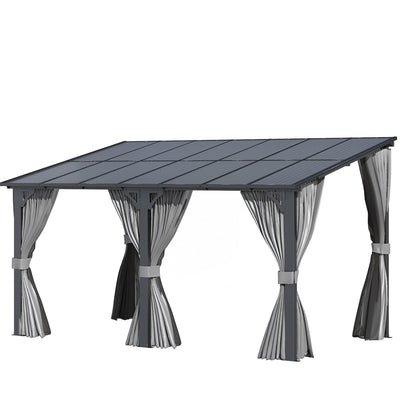 YODOLLA 14' x 8' Gazebo Outdoor Pergola with Curtains and Netting