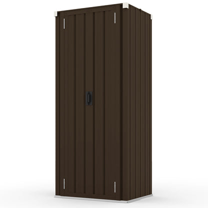 YODOLLA Vertical Garden Storage Shed, Brown