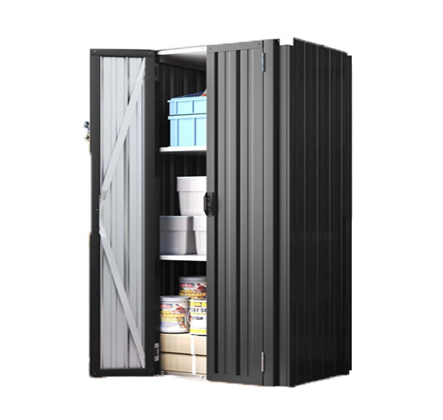 YODOLLA Vertical Garden Storage Shed, Gray