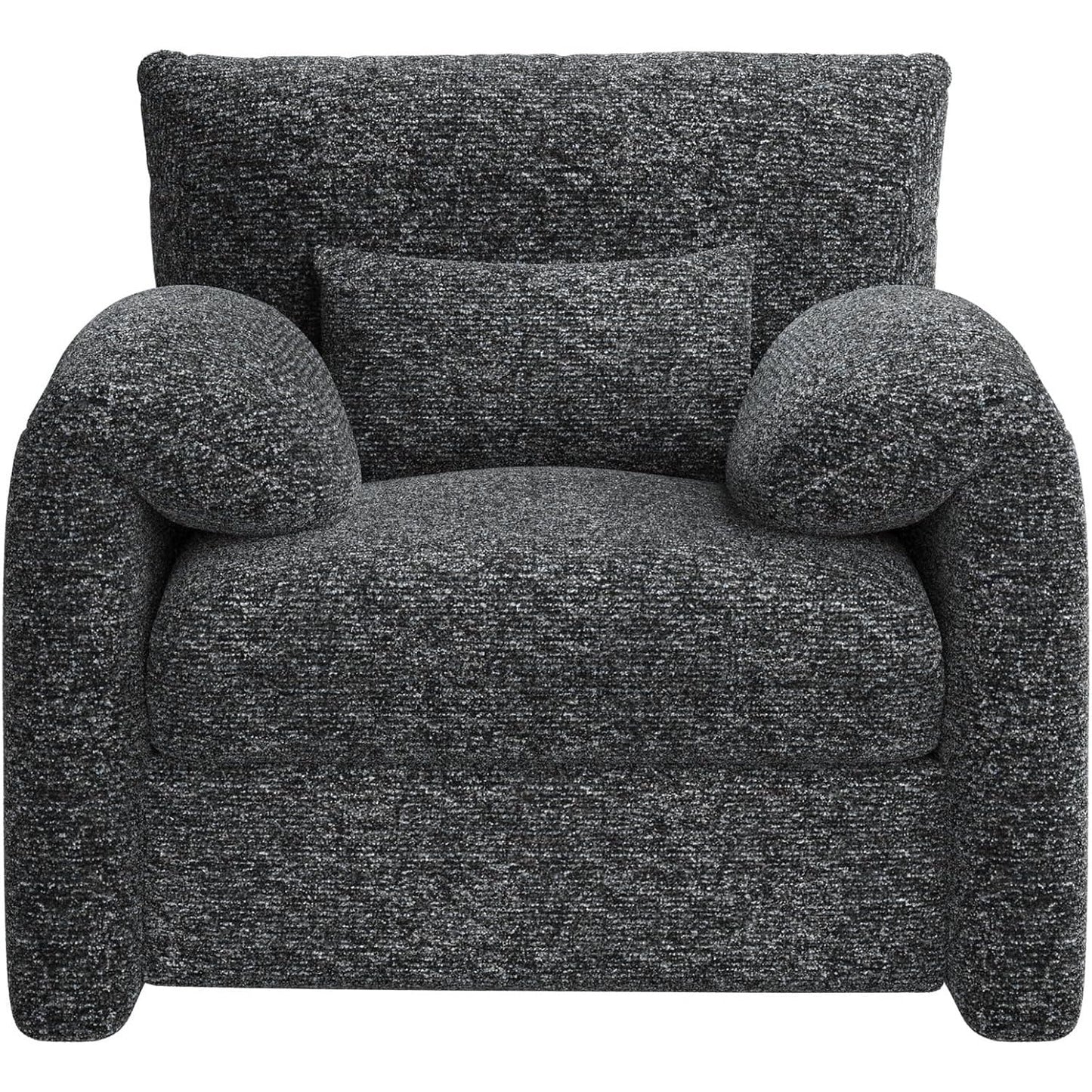 YODOLLA Oversized Armchair, Chenille Mid Century Accent Chair, Comfy Upholstered Single Sofa, Extra Wide Reading Chairs