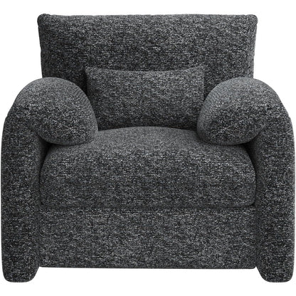 YODOLLA Oversized Armchair, Chenille Mid Century Accent Chair, Comfy Upholstered Single Sofa, Extra Wide Reading Chairs