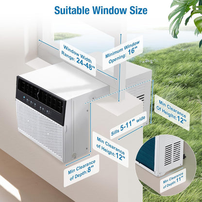 YODOLLA 8100 BTU Window Air Conditioner, White
