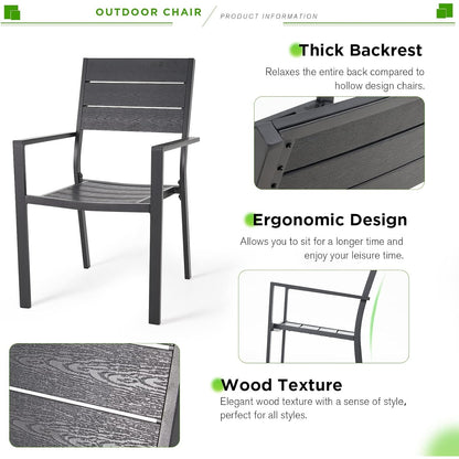 YODOLLA 2 Pieces Outdoor Dining Chairs