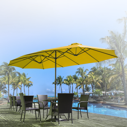 YODOLLA wind-resistant double-sided patio umbrella
