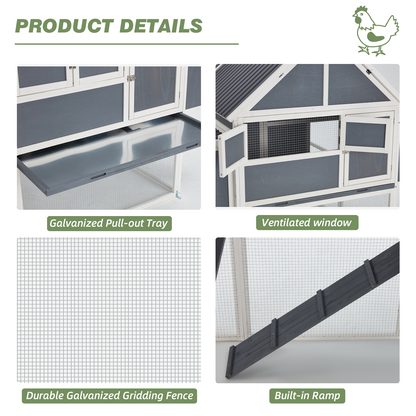 YODOLLA chicken coop with wire fence.