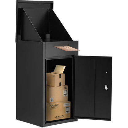 YODOLLA Package Delivery Box for Outside, Black (17" x 16" x 38.3")