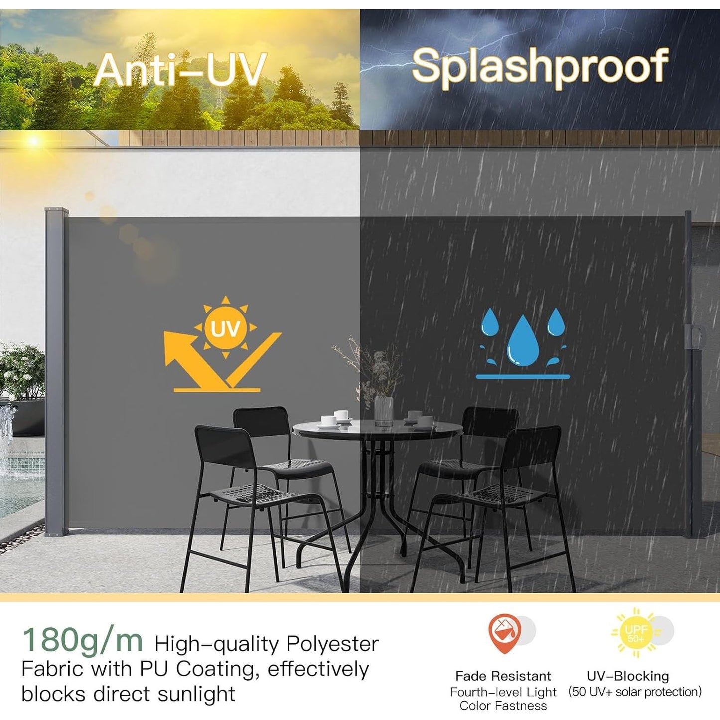 YODOLLA pool awning for sun protection