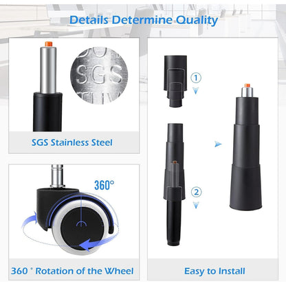 YODOLLA Adjustable Office Chair with Foot Rest, Heat and 7 Points Vibration Massage