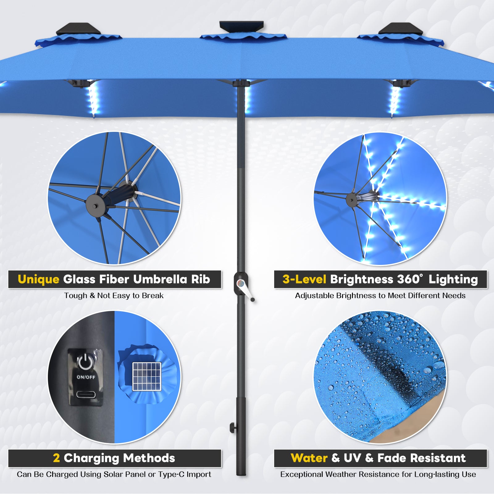 YODOLLA blue patio umbrella stylish outdoor design