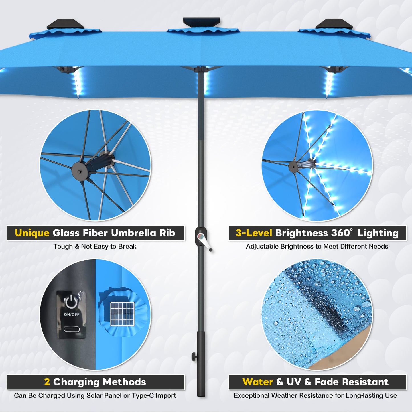 YODOLLA outdoor patio umbrella waterproof