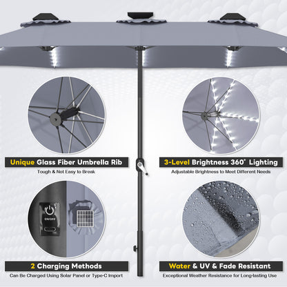 YODOLLA heavy duty patio umbrella wind resistant