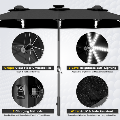 YODOLLA large umbrella for patio waterproof