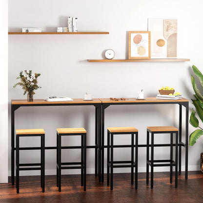 YODOLLA 3 or 6 Piece Outdoor Bar Set, 47" High Top Table & 2 Chairs