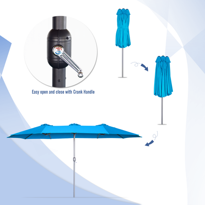 YODOLLA rectangular patio umbrella for outdoor use