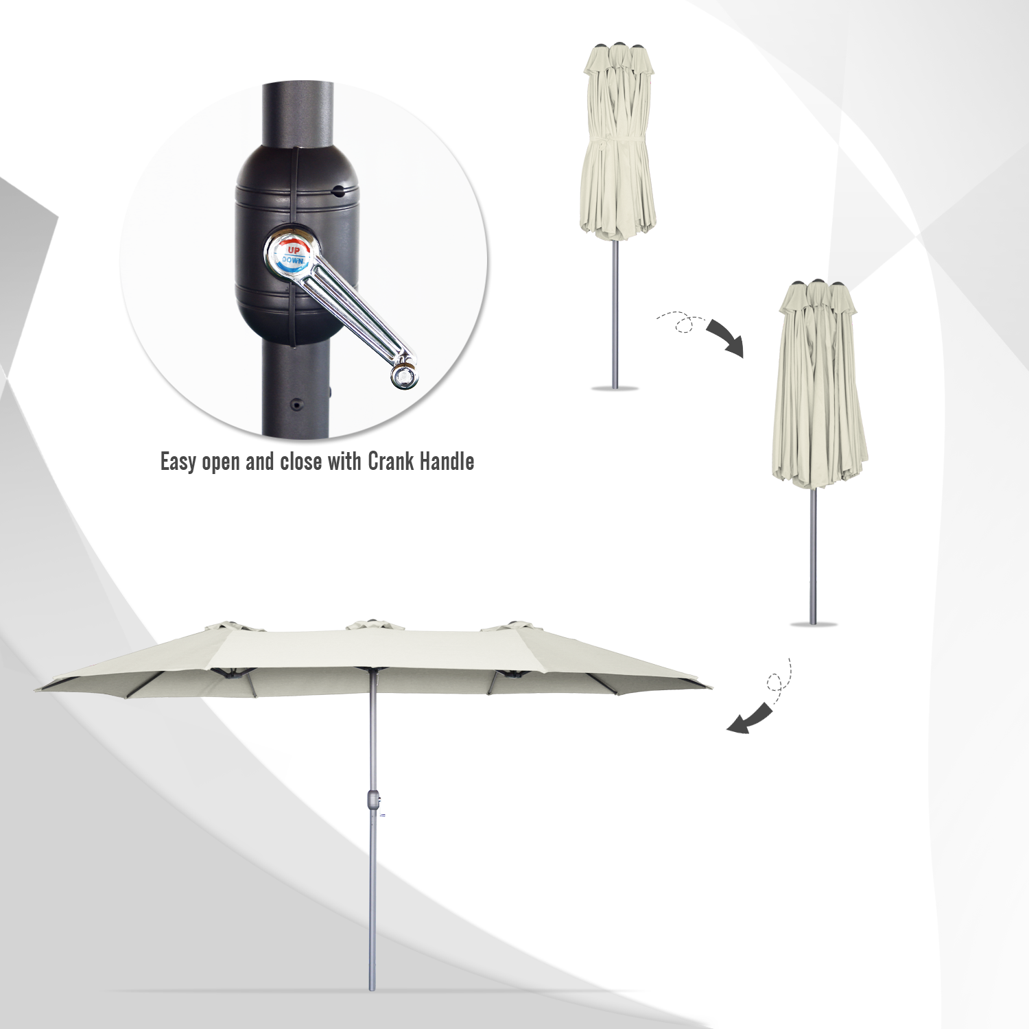 YODOLLA large umbrella for patio with heavy-duty design